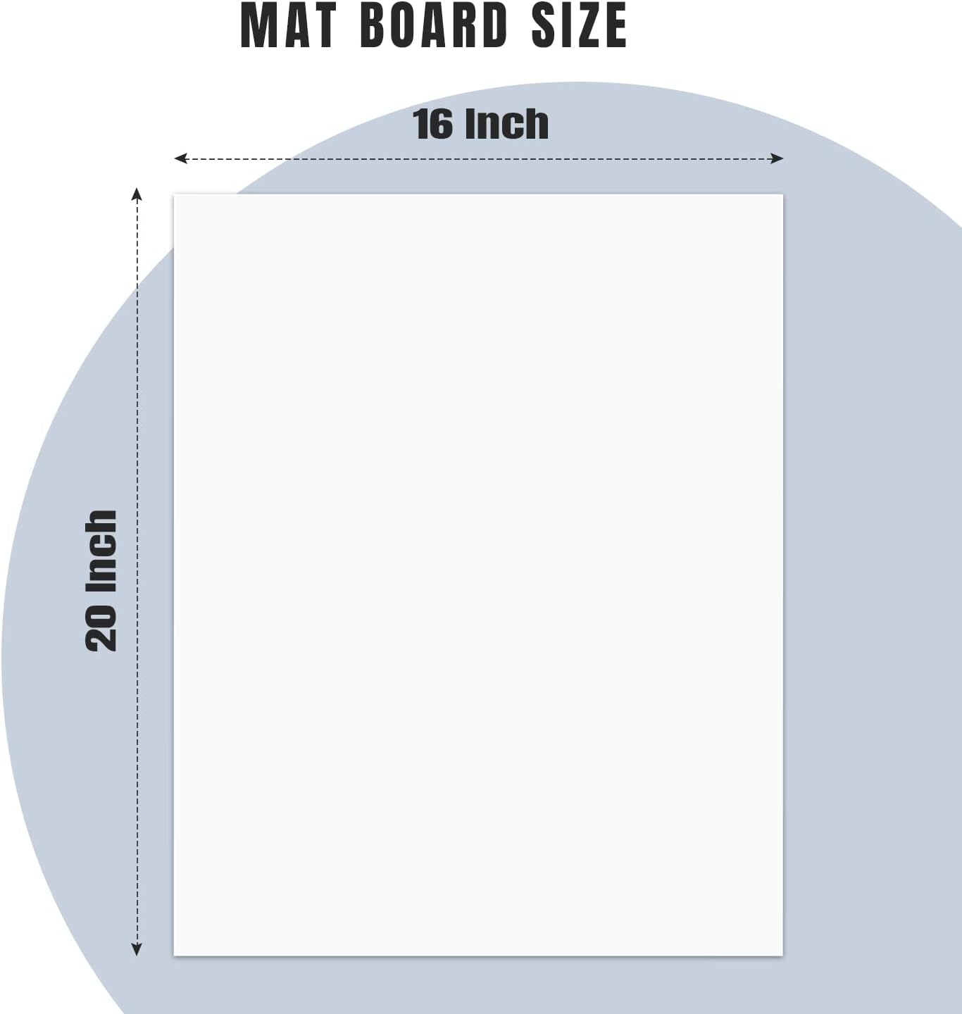 AUEAR, 10 Pack 16x20 Uncut Matte Boards White Photo Mat Board Great for Picture Framing, Print, Artwork