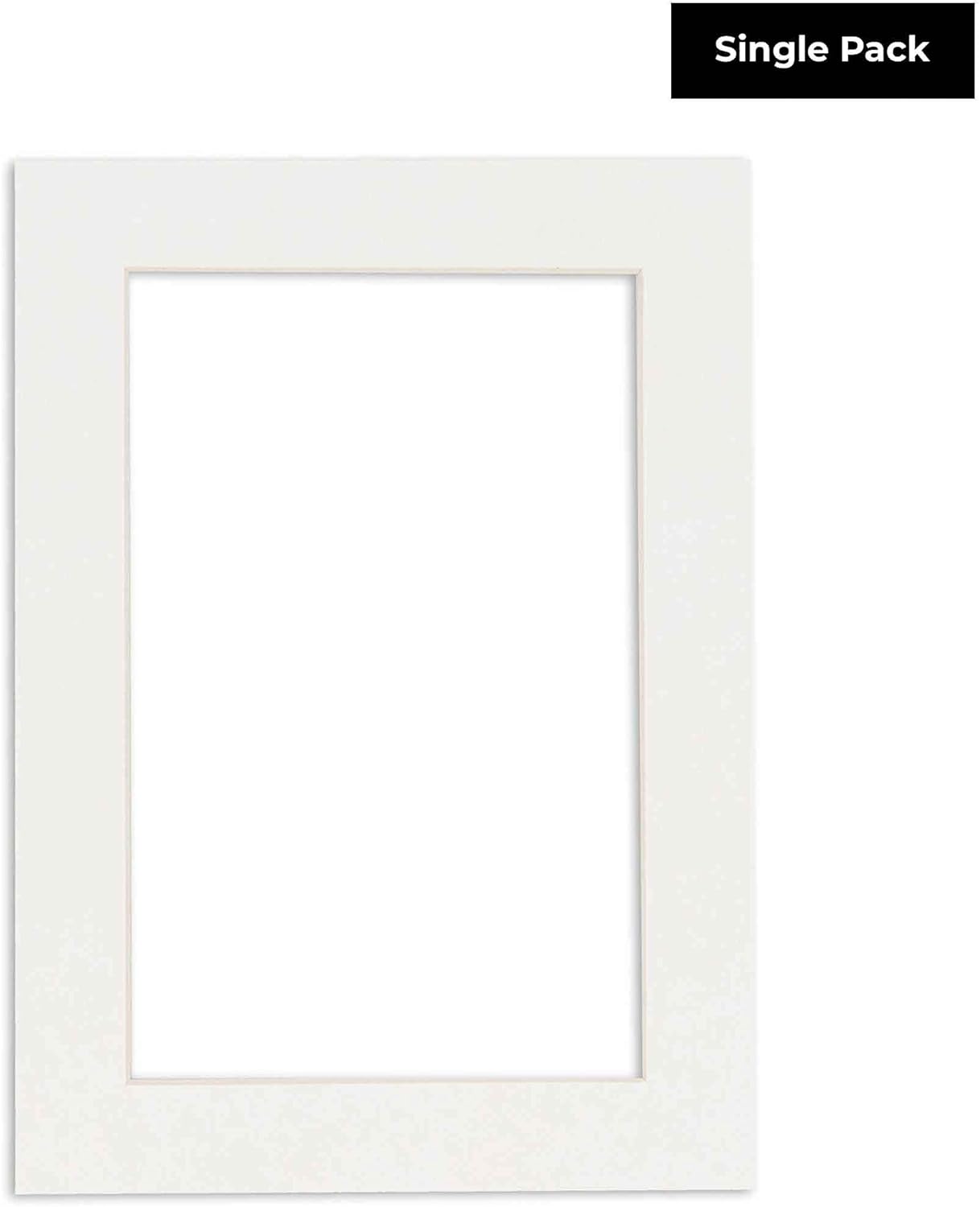 Poster Palooza 8x10 Mat Bevel Cut for 5.5x8.5 Photos - Acid Free Textured White Precut Matboard - For Pictures, Photos, Framing - 4-ply Thickness