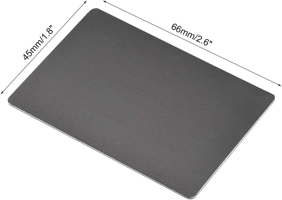 uxcell Blank Metal Card 66x45x1mm Anodized Aluminum Plate for DIY Laser Printing Engraving Black 5 Pcs