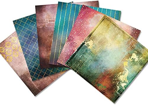 Scrapbook Paper Pad 12x12 Colored Sheets, Single-Sided Decoupage Pages, Colorful Cardstock for Scrapbooking, DIY Background, Cardmaking Supplies, Junk Journal Craft – 24 Pcs