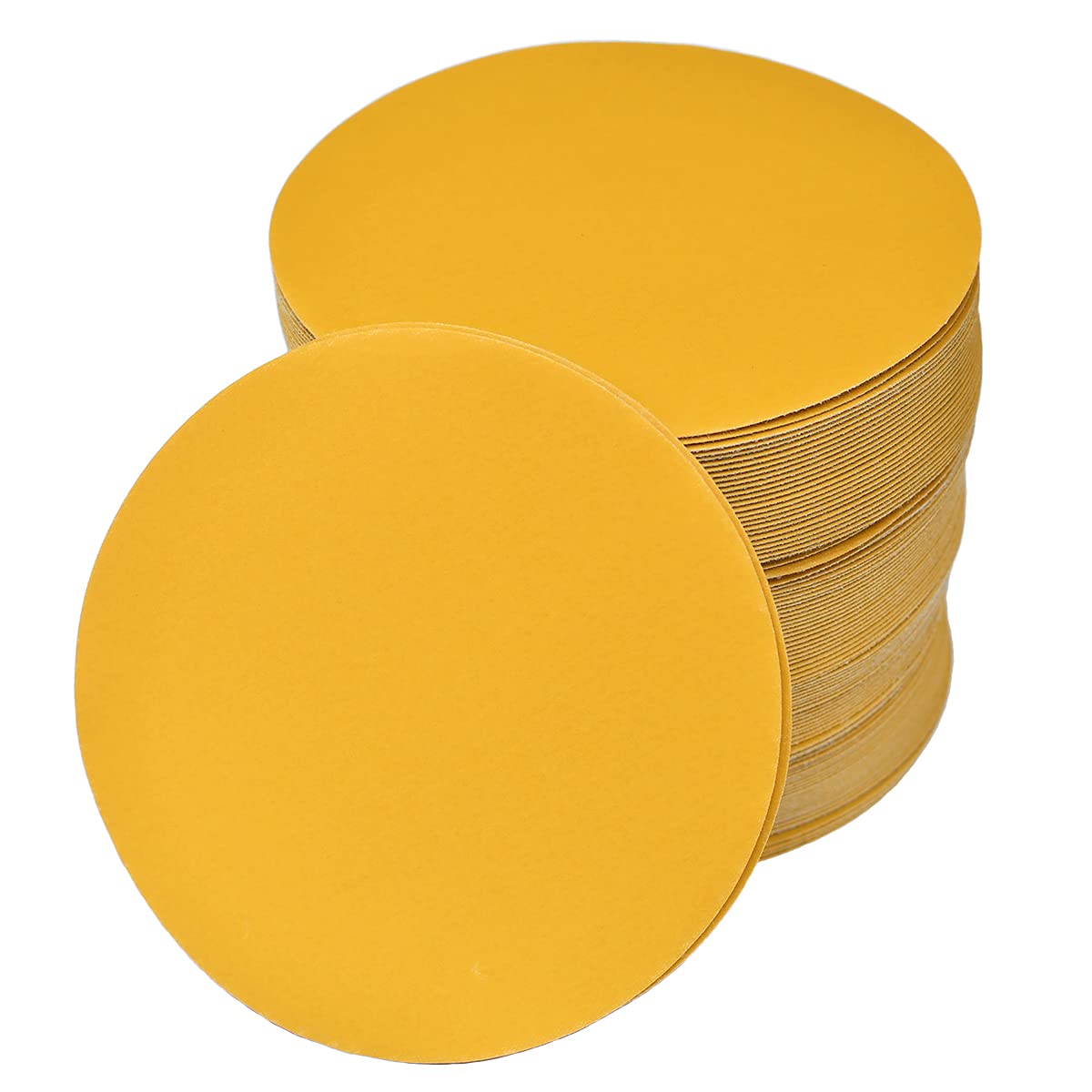 6-Inch No-Hole Hook and Loop Sanding Discs 800-Grit, Random Orbital Sandpaper for Automotive and Woodworking, 100-Pack