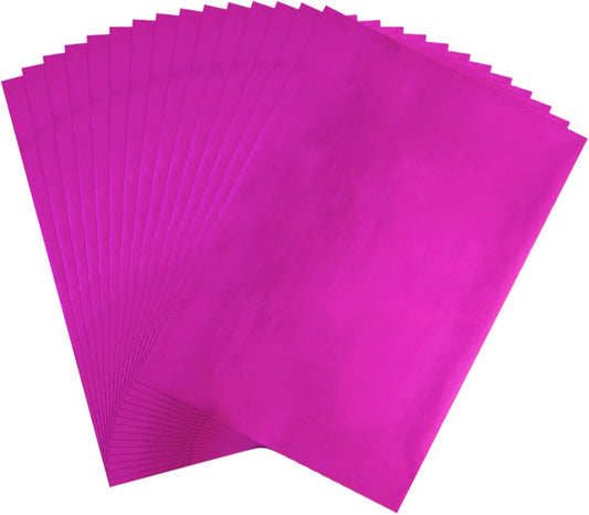 Briartw 20x29cm Hot Foil Paper 50 Sheets Pack Toner Reactive Foil Hot Stamping Foil Paper by Laser Printer and Laminator for Scrapbooking Craft Cardmaking DIY Album (Plum, 50 Sheets)