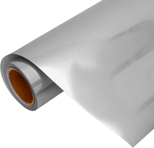 3 Yard x 20" Wide Roll Threadart Metallic Silver Matte Heat Transfer Vinyl Film | Compatible with Venture Explore and Maker, Silhouette Cameo, & Large Format Cutters