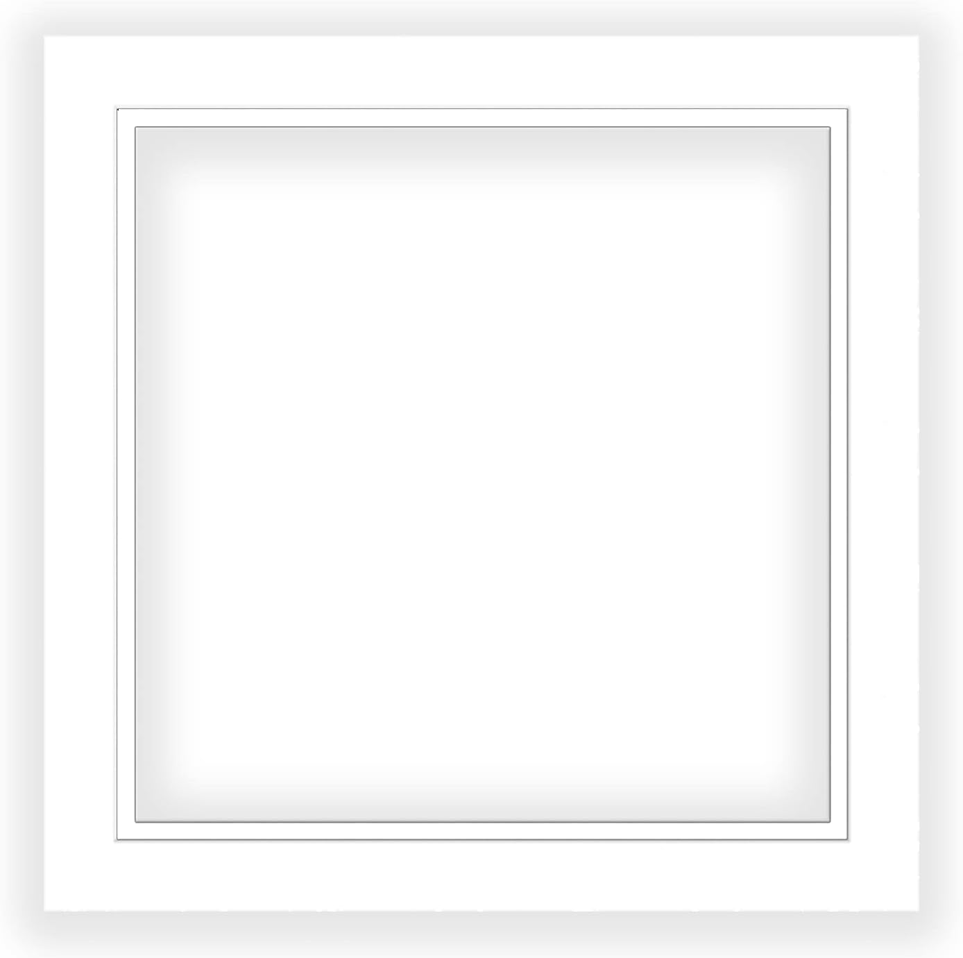 20x20 Mat for 16x16 Photo - Precut White on White Double Mat Picture Matboard for Frames Measuring 20 x 20 Inches - Bevel Cut Matte to Display Art Measuring 16 x 16 Inches - Acid Free ONE MAT
