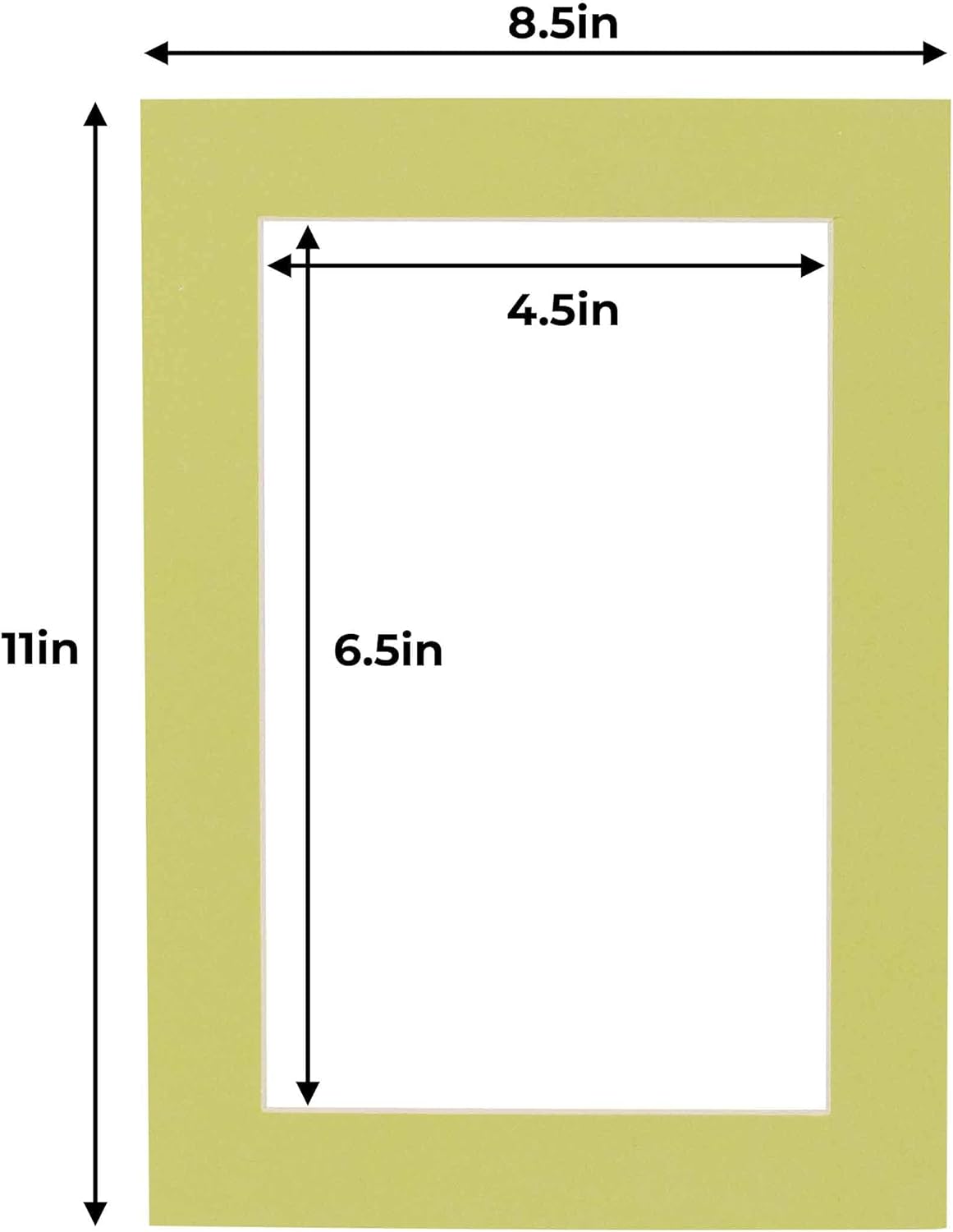 5x7 Mat for 8.5x11 Frame - Precut Mat Board Acid-Free Show Kit with Backing Board, and Clear Bags Pistachio Green 5x7 Photo Matte For a 8.5x11 Picture Frame Matboard for Framing, Pack of 25 Mats