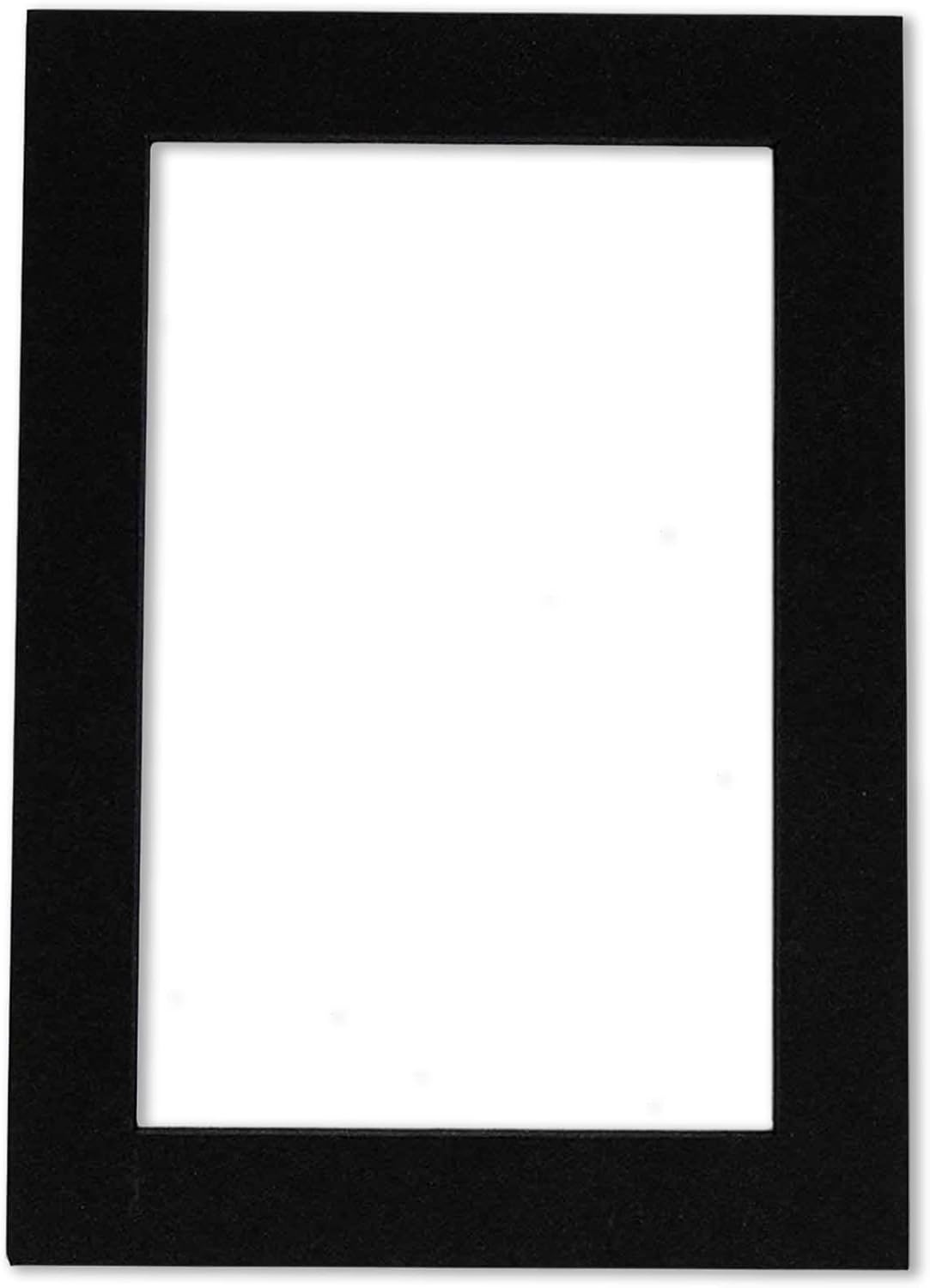 Poster Palooza Pack of Ten 8x10 Mats Bevel Cut for 6x8 Photos - Acid Free Black with Black Core Precut Matboards for Pictures, Photos, Framing - 4-ply Thickness