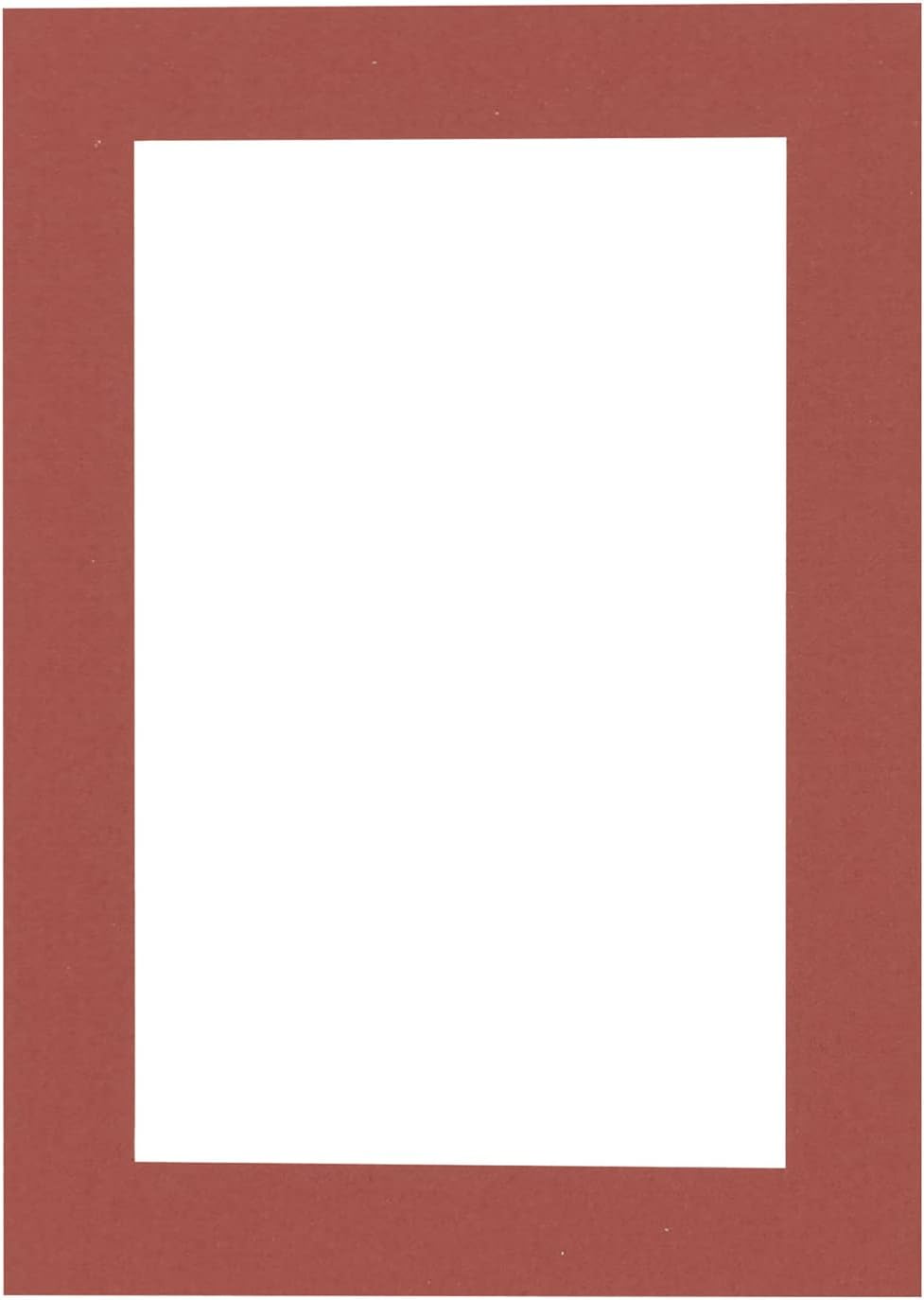 Poster Palooza 8.5x11 Mat Bevel Cut for 7x9 Photos - Acid Free Brick Red Precut Matboard - For Pictures, Photos, Framing - 4-ply Thickness