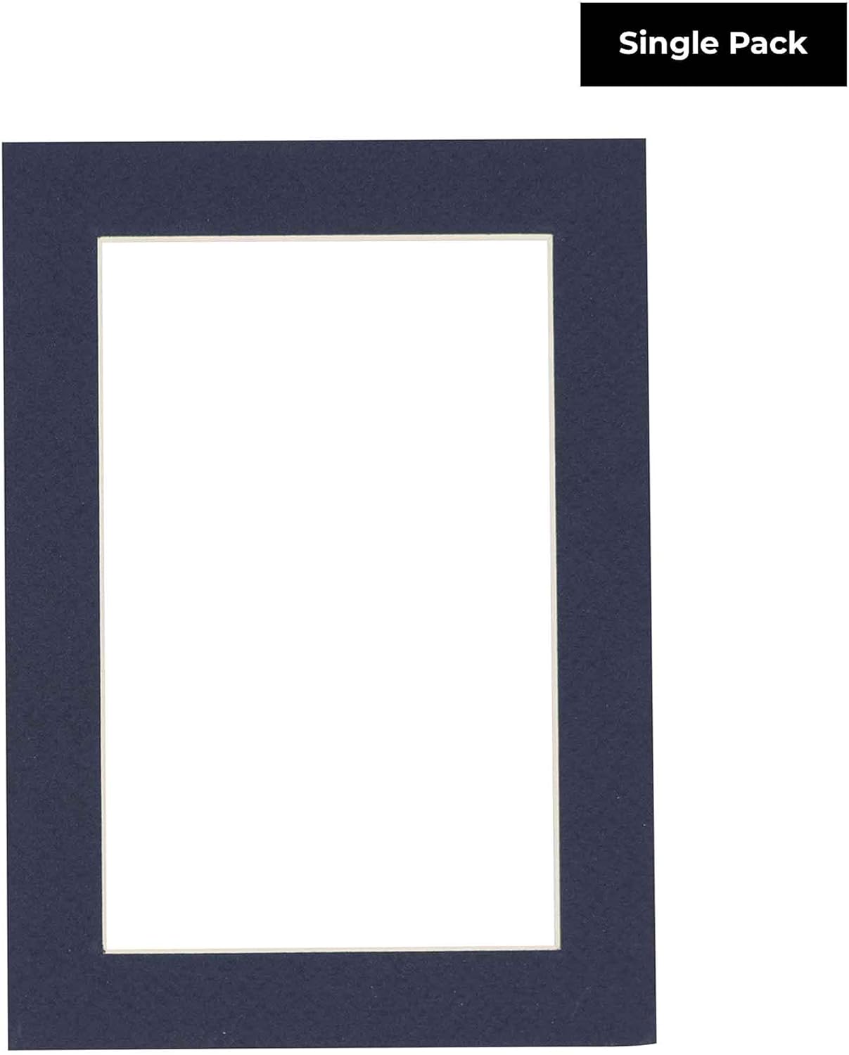 6x8 Mat for 8x10 Frame - Precut Mat Board Acid-Free Show Kit with Backing Board, and Clear Bags Navy 6x8 Photo Matte Made to Fit a 8x10 Picture Frame Matboard for Framing, Pack of 1 Mat