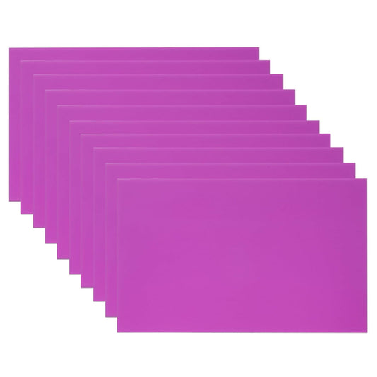 PATIKIL 5x8 Inch Anodized Aluminum Sheet Metal, 10Pcs Laser Plates Engraving Blanks 0.5MM Thin Rectangle for Crafting DIY House Laser Engraving, Purple