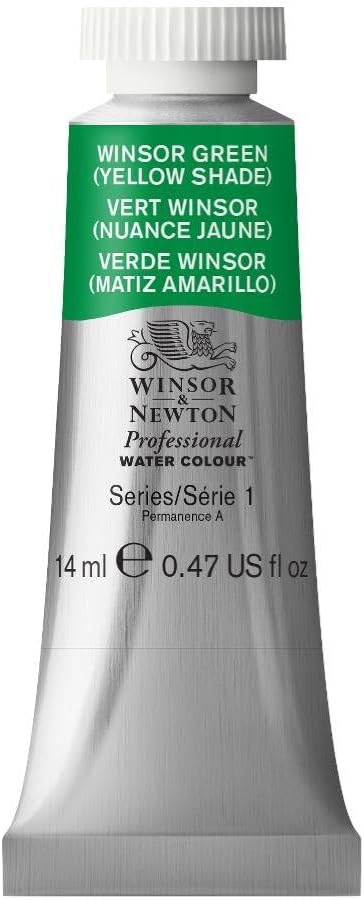 Winsor & Newton Professional Water Colour Paint, 0.47-oz Tube, Winsor Green Yellow Shade