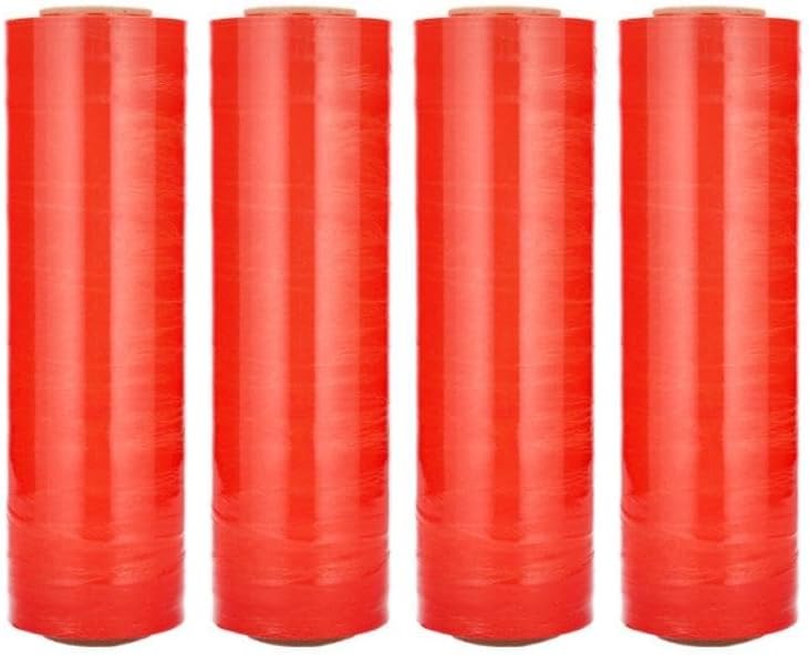 PSBM Orange Stretch Wrap, 15 Inch x 1476 Feet, 144 Pack, Tinted Pre-Stretched Shrink Wrap Film for Moving, Packaging, Pallet Wrapping