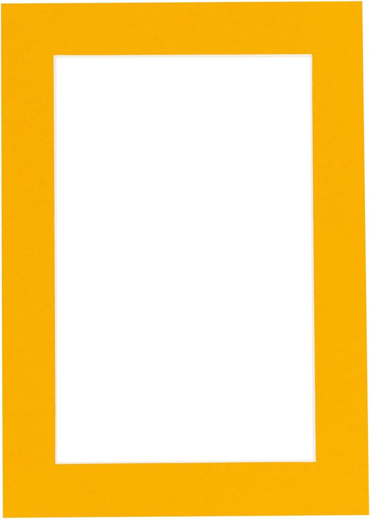 11x14 Mat Bevel Cut for 8.5x11 Photos - Acid Free Golden Orange Precut Matboard - For Pictures, Photos, Framing - 4-ply Thickness