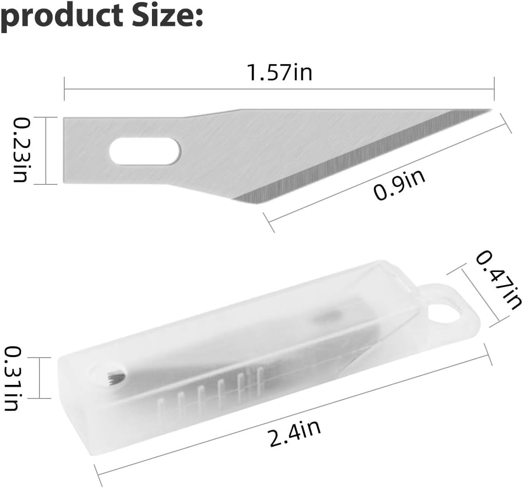 DIYSELF 1 Pcs Craft Hobby Knife Exacto Knife with 11 Pcs Stainless Steel Blade Kit, 1pcs Steel 15CM Ruler for Art, Scrapbooking, Stencil (Pink)