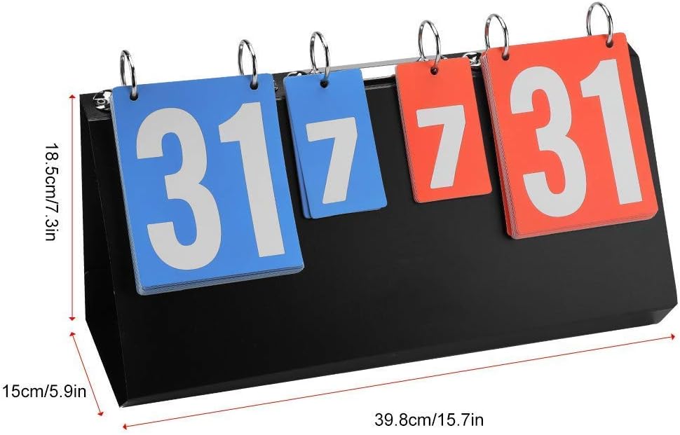 Portable Table Top Scoreboard Flipper, Multi Sports Score Flip Scoreboard Score Keeper