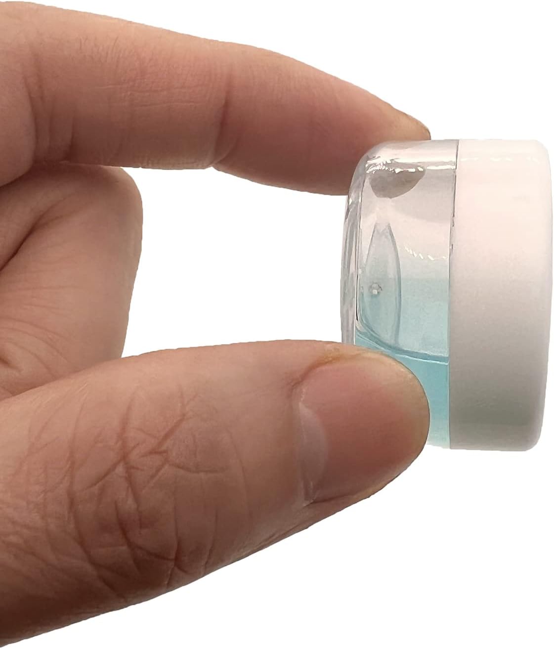 30 Pcs Sample Containers, 10 Gram Mini Sample Jars for Cosmetic, Eye shadow, White Lid