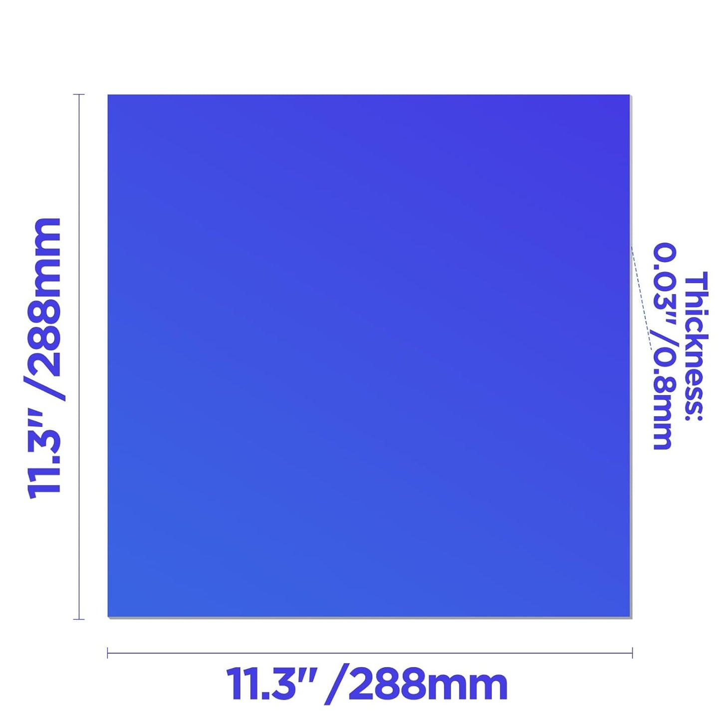 Anodized Aluminum Sheet Metal 11.3 x 11.3 x 1/32 Inch Metal Plates Engraving Blanks for CNC Laser Engraving DIY Card, 0.8MM Thin Decorative Aluminum Sheets for Crafting (Blue 2)