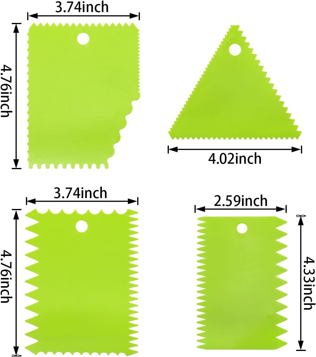 Lovelysp 6 pieces of plastic Clay Scraper, Carving soft clay engraving knife, Clay Scraper,Industrial clay scraper, Engraving tool, Pottery tool(Green)-1 set.