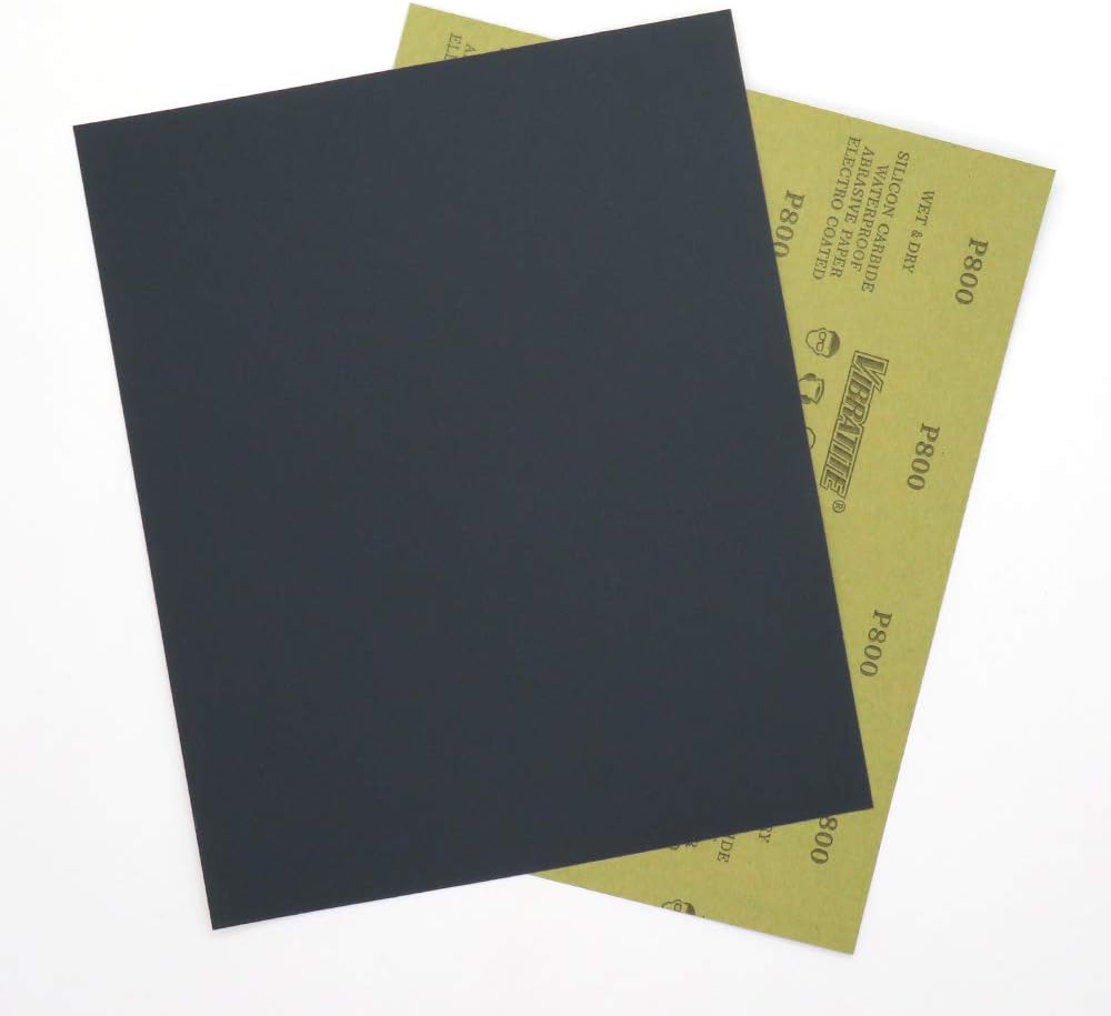 Sandpaper Sheets, 800 Grit Dry Wet Sand Paper, 9 x 11 Inch,Silicon Carbide, for Wood Furniture Finishing,Metal Sanding and Automotive Polishing,10 -Sheet
