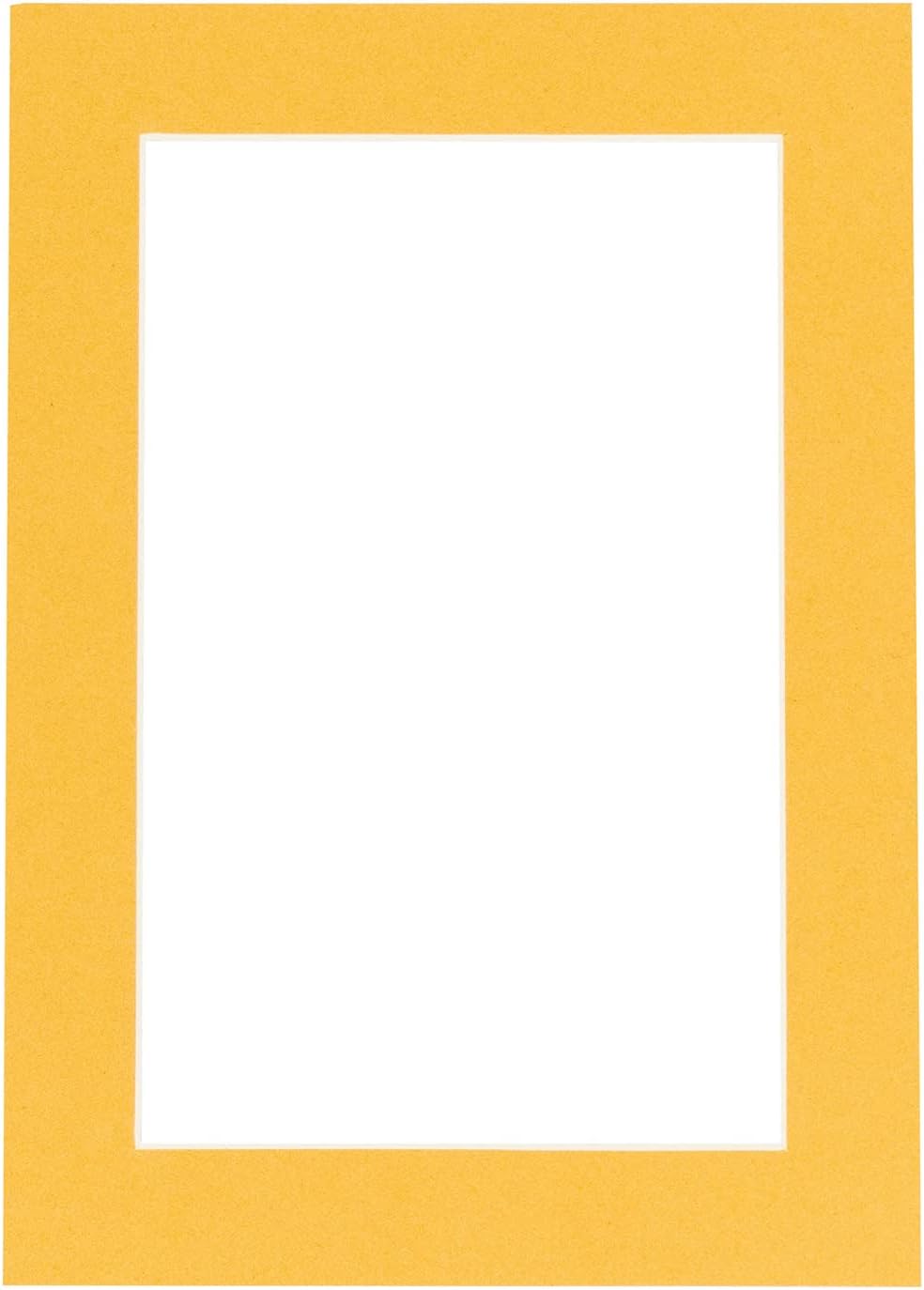 Pack of TEN 11x14 Mats Bevel Cut for 8.5x11 Photos - Acid Free Topaz Orange Precut Matboards For Pictures, Photos, Framing - 4-ply Thickness