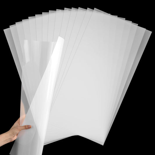 Frienda 24 Sheets Blank Stencil Plastic Making Sheet Milky Translucent Pet Template Stencil Material for DIY Crafts Gift(7.5 Mil, 12 x 24 Inch)