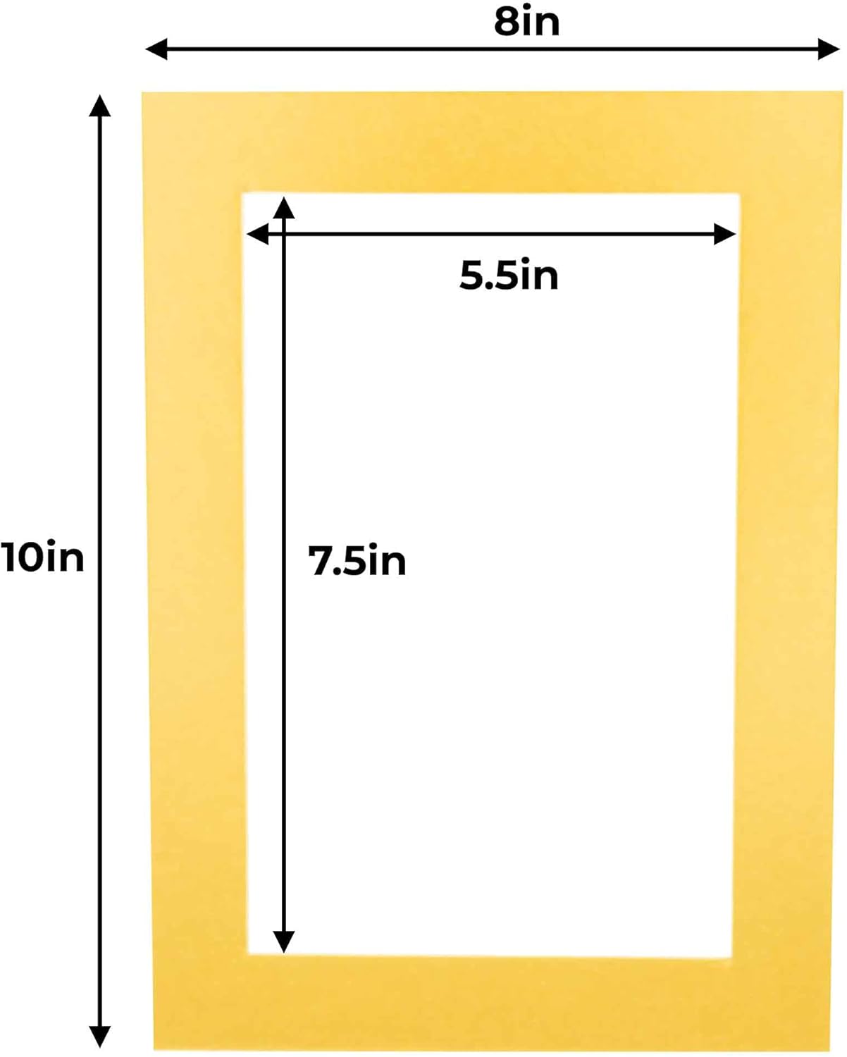 6x8 Mat for 8x10 Frame - Precut Mat Board Acid-Free Show Kit with Backing Board, and Clear Bags Metallic Gold 6x8 Photo Matte Made to Fit a 8x10 Picture Frame Matboard for Framing, Pack of 10 Mats
