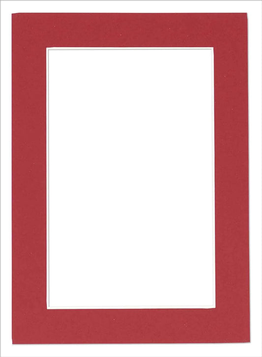 5x7 Mat for 8.5x11 Frame - Precut Mat Board Acid-Free Show Kit with Backing Board, and Clear Bags Deep Red 5x7 Photo Matte Made to Fit a 8.5x11 Picture Frame Matboard for Framing, Pack of 1 Mat