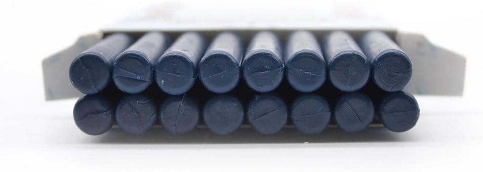 Navy Blue Mini Glue Gun Sealing Wax Stick for Metal Stamp, Making Seals Decoration for Wedding Invitation Envelope Thanks Card Christmas Gift Wrapping, Pack of 16