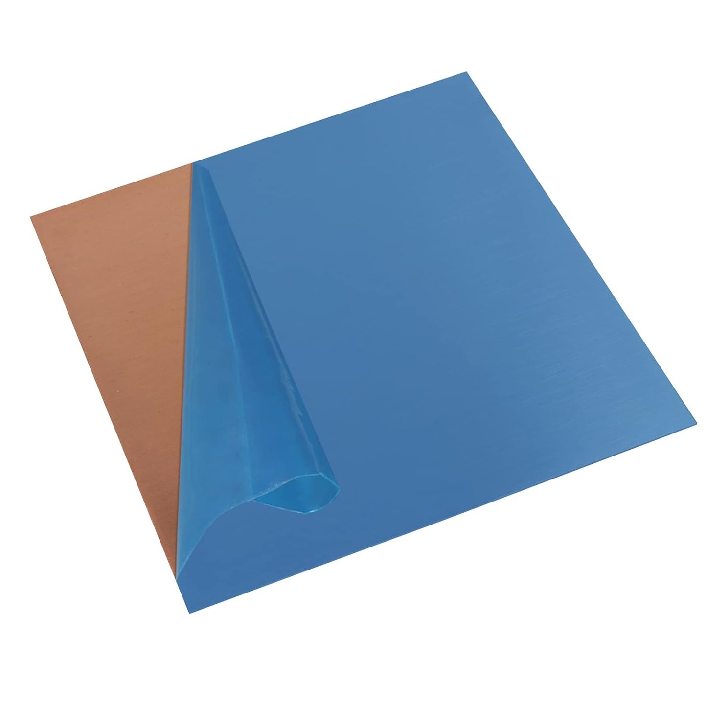 1 Pieces 99.9% Pure Copper Sheet, 8" x 8", 18 Gauge(1mm) Thickness, Film Attached Copper Plate, Great for Jewelry, Crafts, modelers