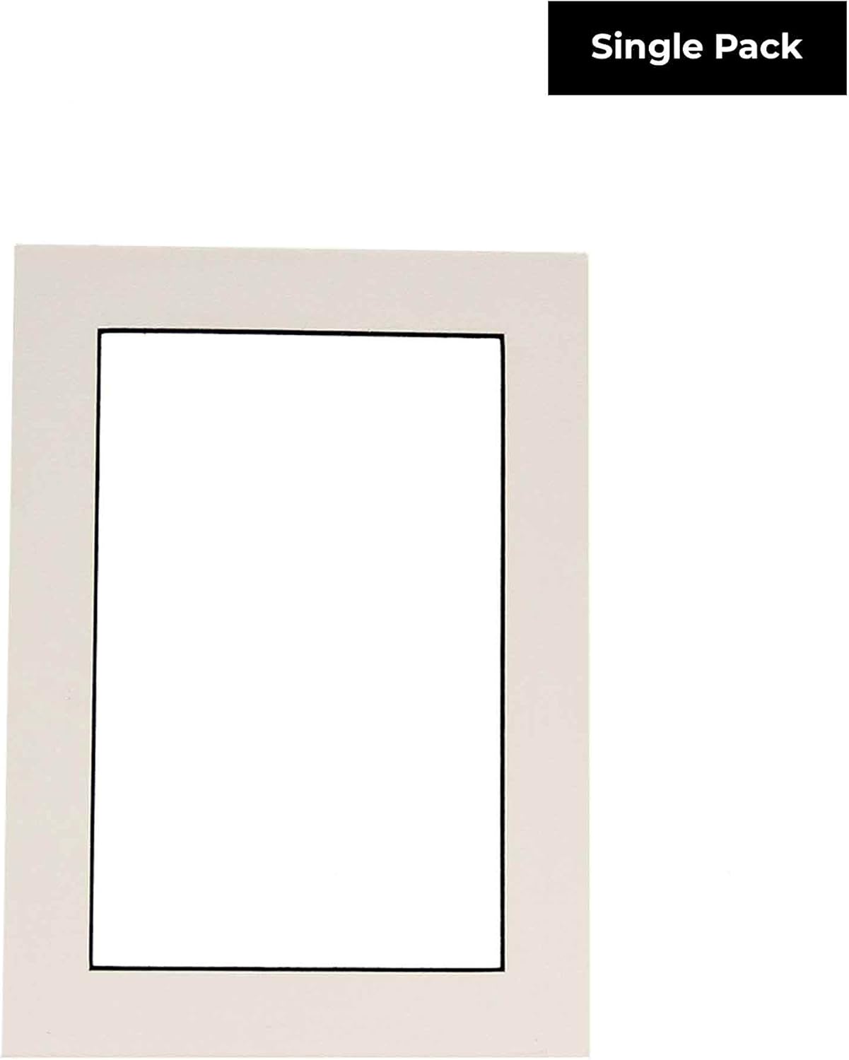 Poster Palooza 8x10 Mat Bevel Cut for 5.5x8.5 Photos - Acid Free White with Black Core Precut Matboard - For Pictures, Photos, Framing - 4-ply Thickness