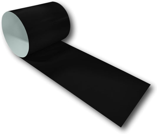 Eagle 1: 24 Gauge KYNAR 500 Sheet Metal Flashing Rolls-10 FT Long-Heavy Duty Pre-Finished Rolls-Commercial Grade-Roofing Flashing, Fascia Cover, Coping Cap-Multiple Sizes (18" x 10 FT, Deep Black)