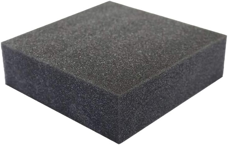 FoamRush 0.5" x 24" x 24" Charcoal High Density Upholstery Foam Cushion, Upholstery Sheet, Foam Padding, Seat Replacement, Wheelchair Seat & Chair Cushion Replacement, Square, Made in USA