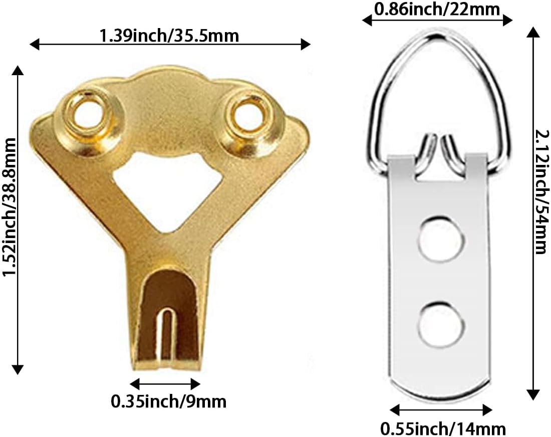 SDTC Tech Adjustable Picture Hanging Wire Kit 2m x 1.5mm Stainless Steel Wire Rope, D-Rings, Wall Mounting Hooks, Adjustable Hangers, Level & Screws for Paintings Photos Mirror Frames Hold Up to 80lbs
