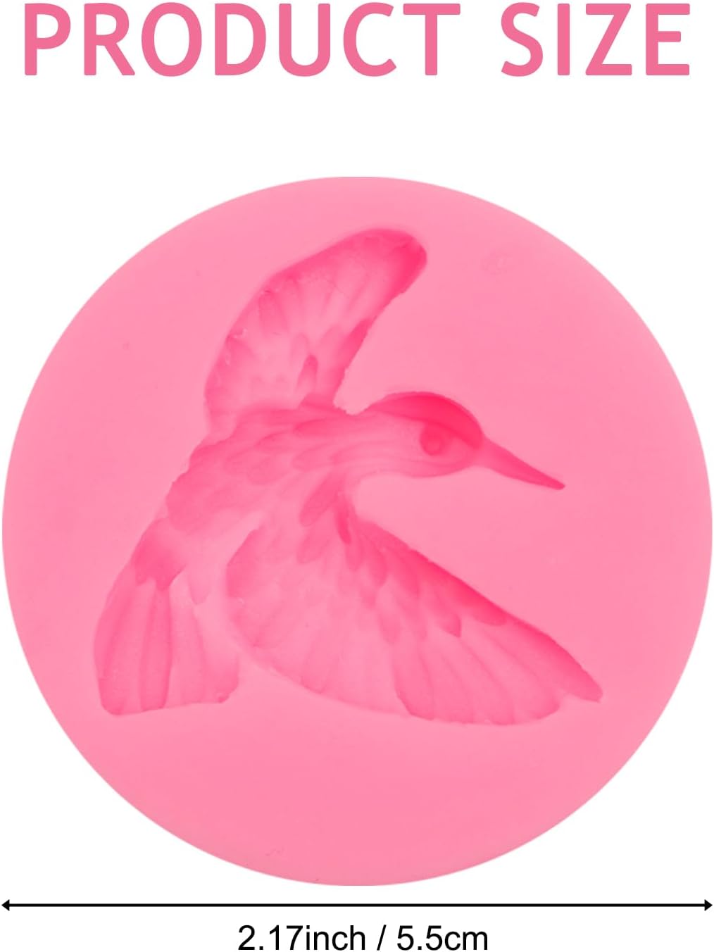 Hummingbird Silicone Fondant Mold, Bird Cake Decorating Mold, Pink, Set of 2