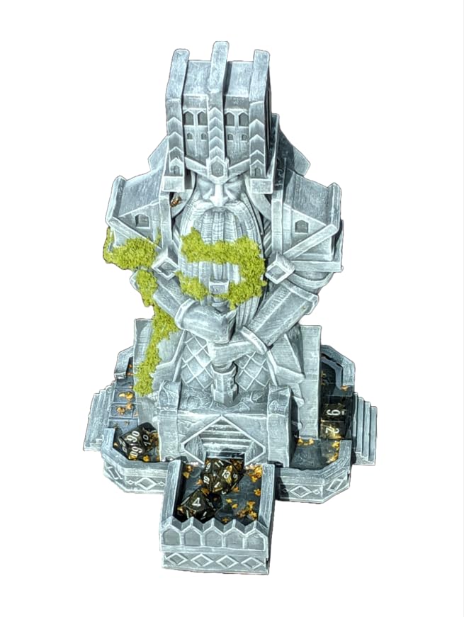 Dwarven 3D Printed Dice Tower - Baldur's Shrine by Unchained Games - Mythic Roll - Carve Your Fate in Stone with Ancestral Echoes and Valor! (06.) Neon Green)