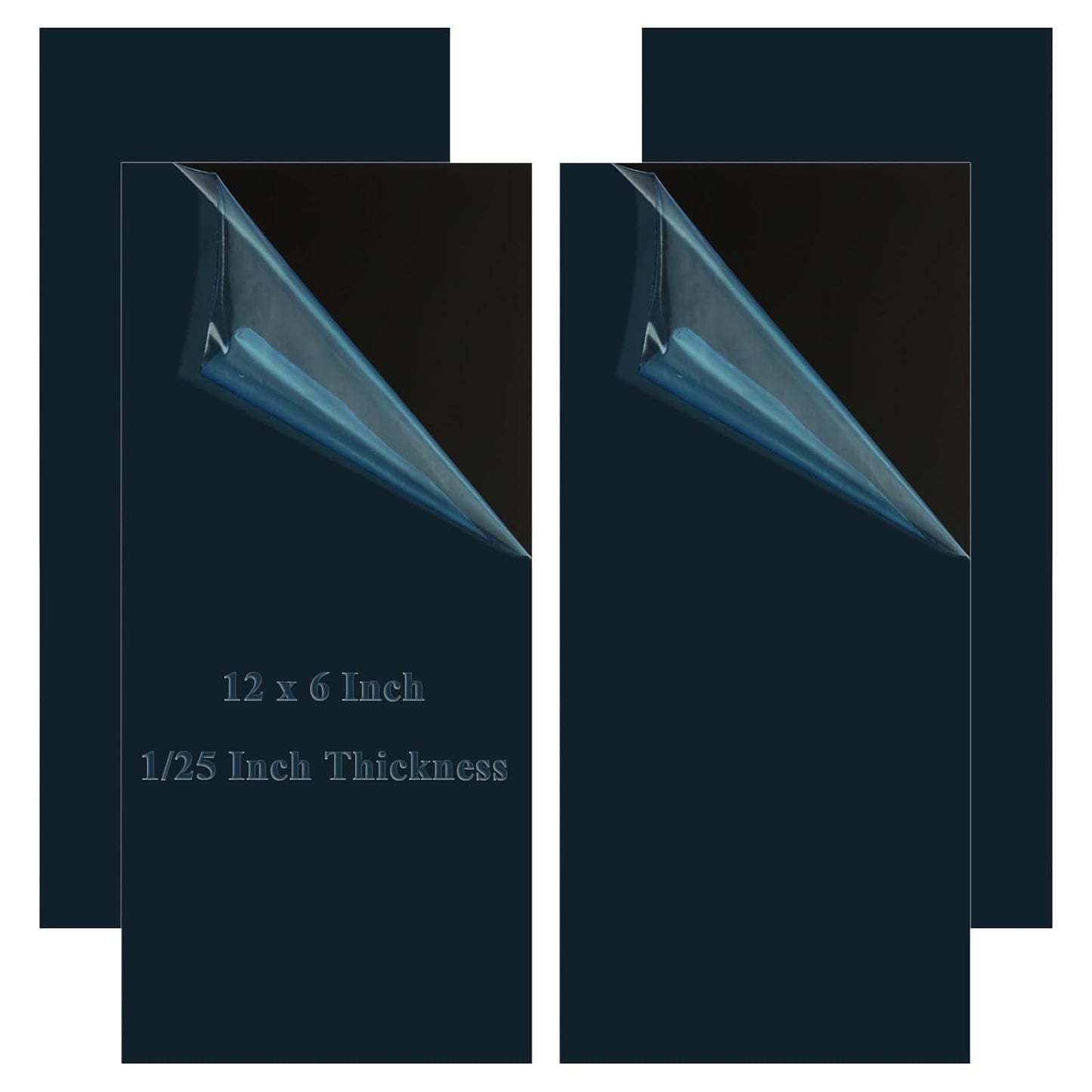 4 Pack Black Anodized Aluminum Sheet 6 x 12 x 1/25 Inch, 5052 Aluminum Sheet, 1mm Thickness Aluminum Plate Covered with Protective Film for Industry Crafting