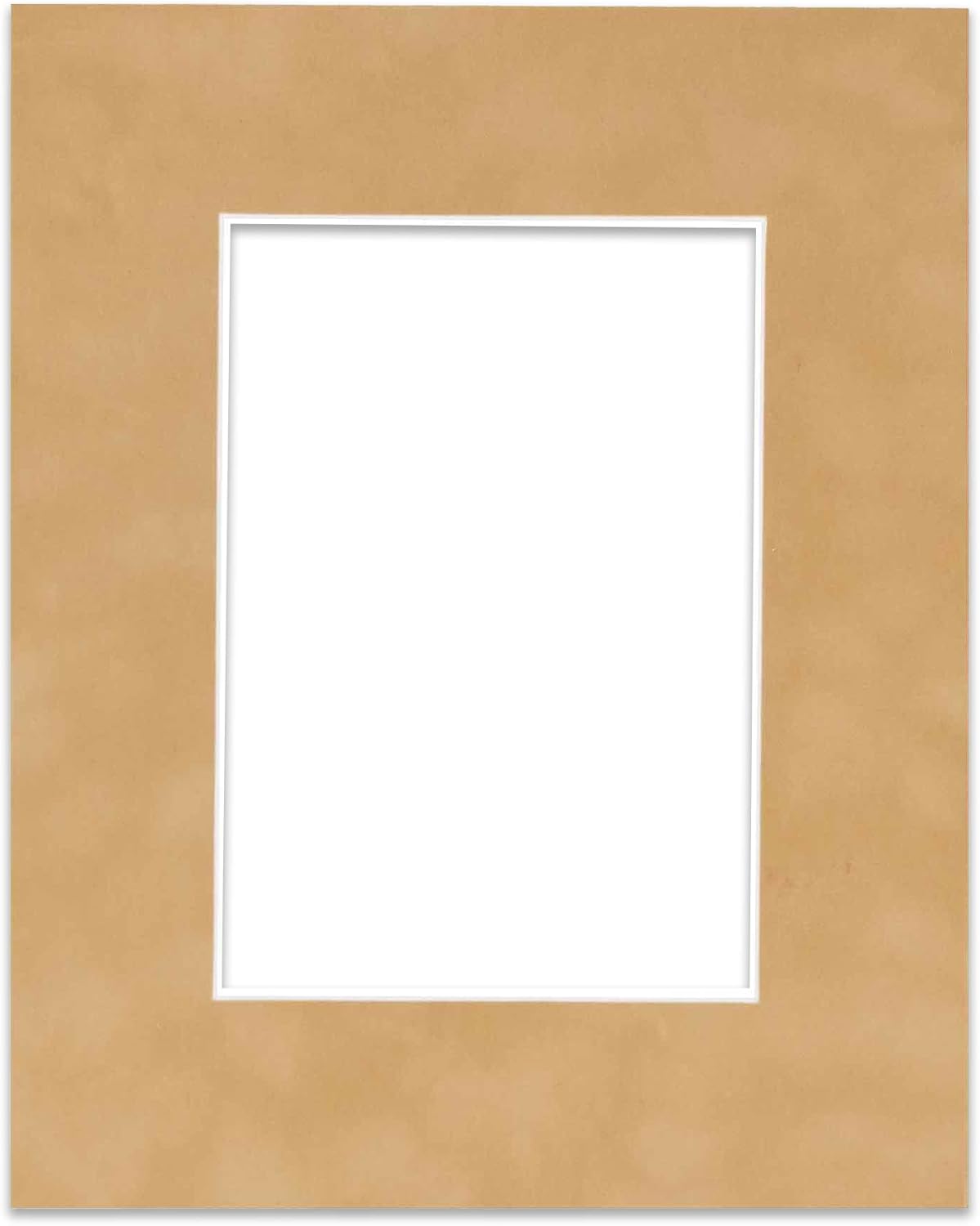 Pack of 25 Acid Free 11x14 Mats Bevel Cut for 8.5x11 Photos - Beige Suede Precut Matboards For Pictures, Photos, Framing - 4-ply Thickness