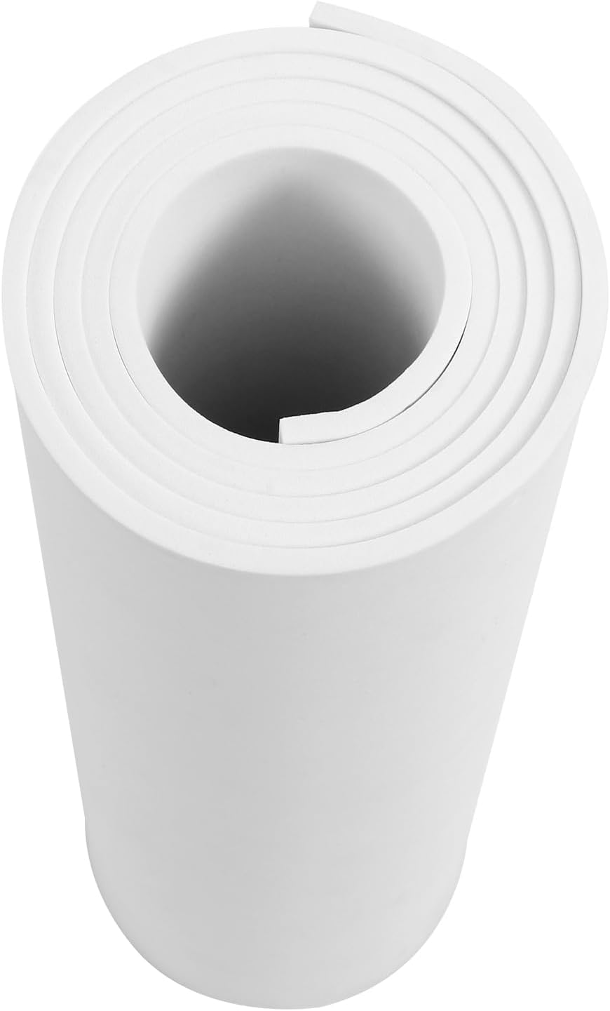 AMZQNART EVA Foam, Cosplay Foam Roll, Size 5mm Thick 39 x 59in (16sqft) Suitable for Large Foam Cosplay Modeling, DIY Projects, Crafts, Ultra High Density 90 kg/m3. White