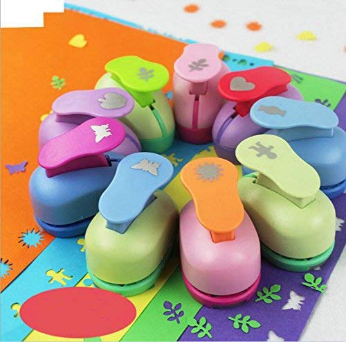 9 PCS Mini Paper Punches Sets Christmas Tree Snowflake and Circle Craft Hole Puncher Shape DIY Scrapbook Paper Cards Art Cutter Tool