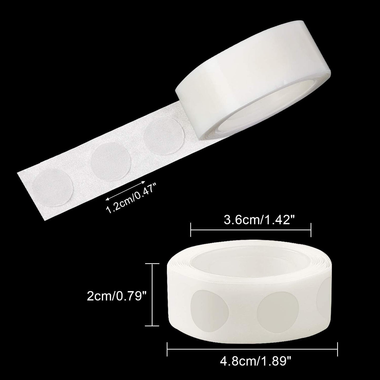 UPINS 6000 Pcs Balloon Glue Removable Adhesive Tape Double Sided Point Dots, 60 Rolls