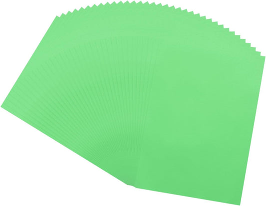 MECCANIXITY 100 Sheet Colored Vellum Paper 5.9" x 8.3", 100gsm Translucent Printable Vellum Sheets for Printing Wedding Invitations Inkjet Laser Printer, Green