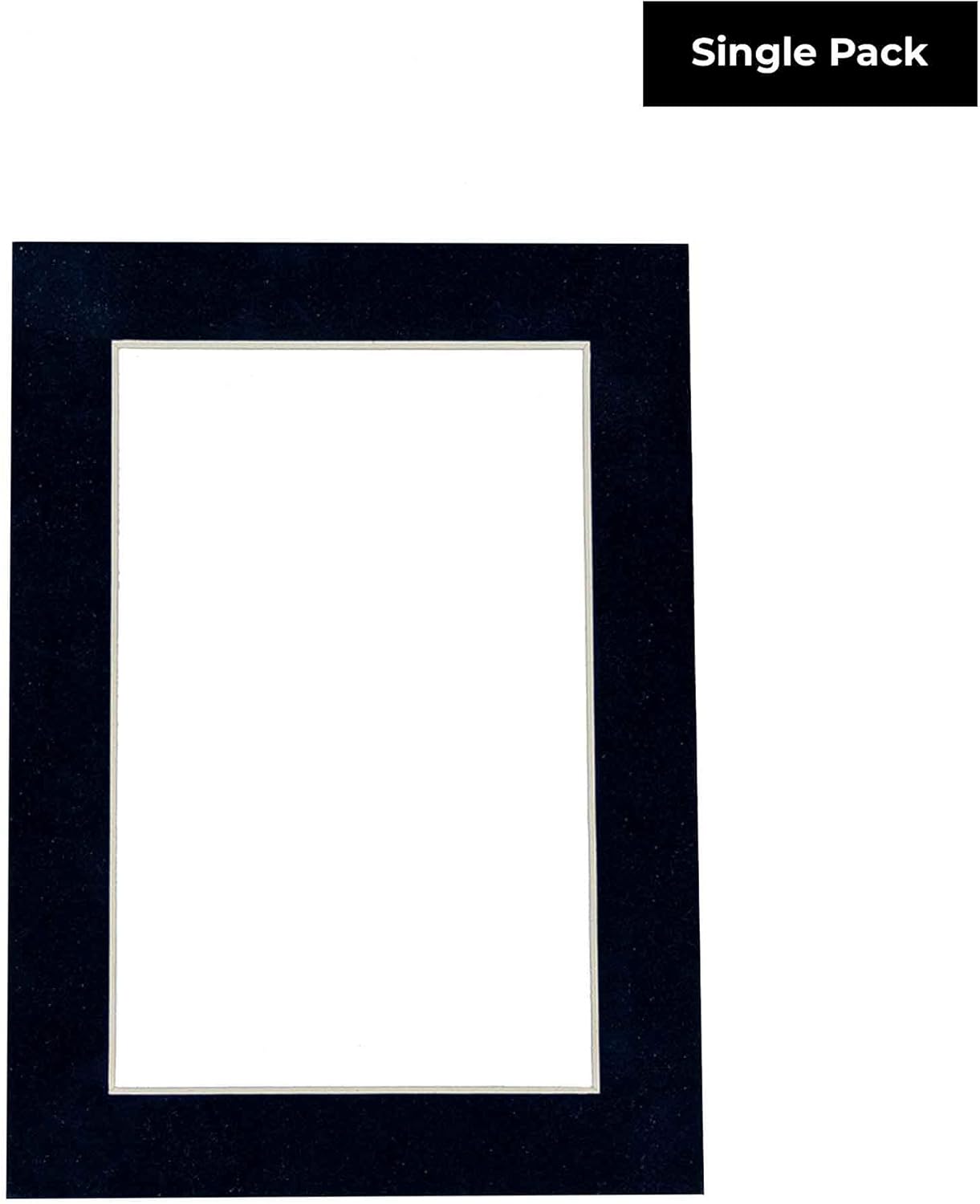 11x14 Mat Bevel Cut for 8.5x11 Photos - Acid Free Navy Suede Precut Matboard - For Pictures, Photos, Framing - 4-ply Thickness
