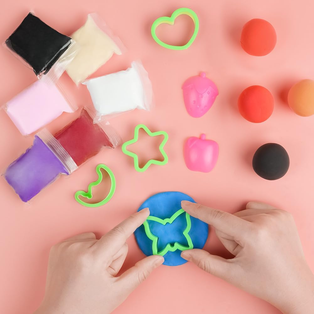 Ainiv Air Dry Clay Kit, 96 Colors DIY Model Magic Clay for Kids, Modeling Clay with 6 Sculpting Tools, Safe and Non-Toxic, Ultra Light Arts and Crafts Kits for Boys Girls, Best Gifts for Kids