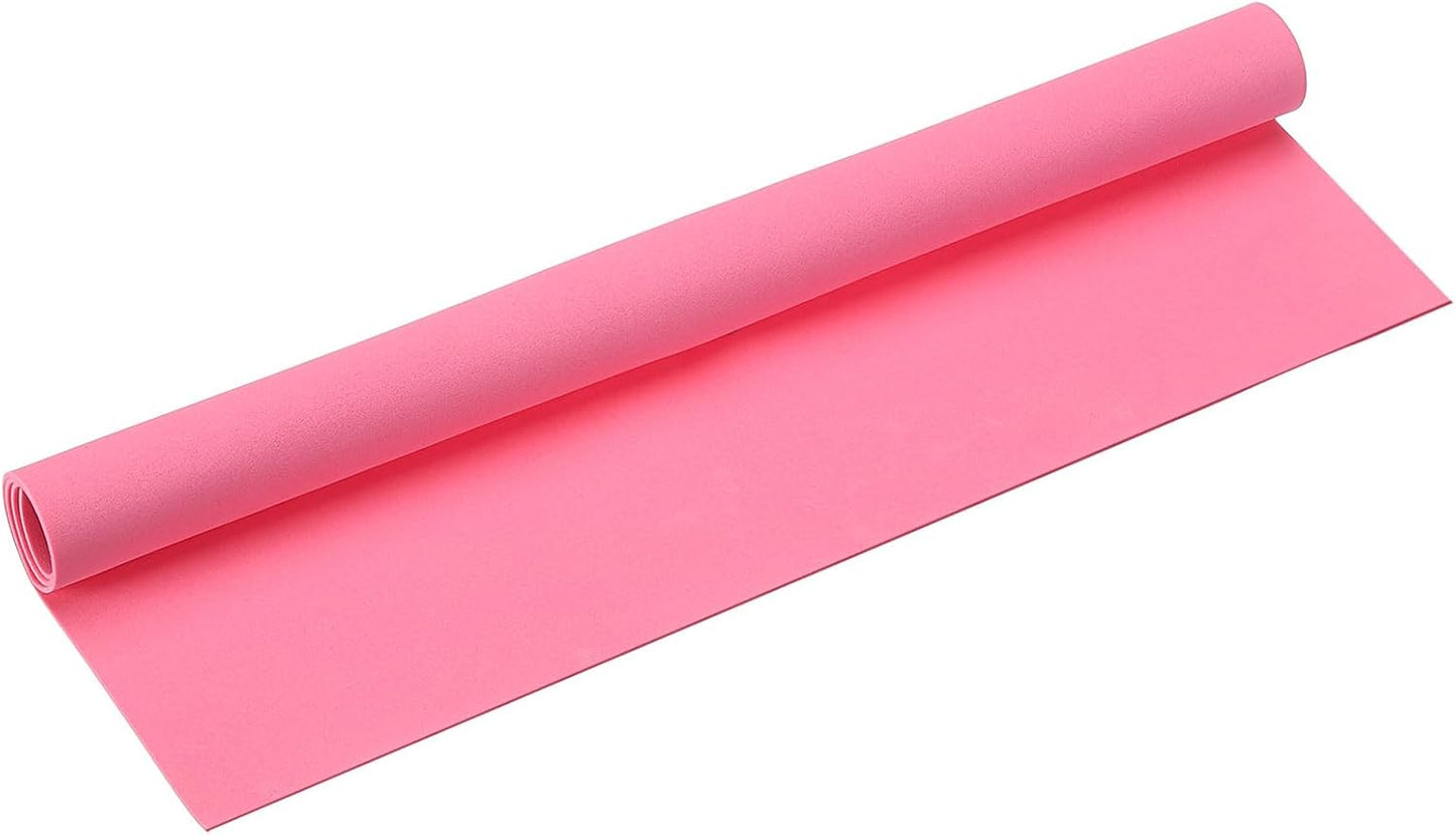 MECCANIXITY Foam Sheets Crafts 19x19 Inch 2mm EVA Craft Foam Paper Foam Sheets for Crafts Projects DIY Cosplay Modeling, Pink