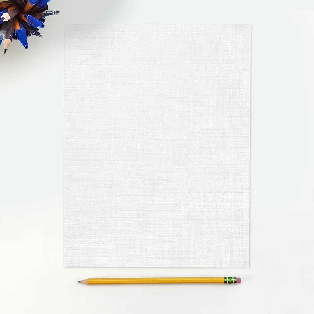 LUXPaper 8.5" x 11" Paper | Letter Size | White Linen | 24lb. (60lb. Text) | 1,000 Qty