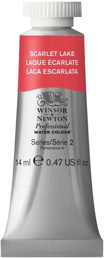 Winsor & Newton Professional Water Colour Paint, 0.47-oz Tube, Scarlet Lake