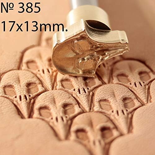 DandS ltd Leather Stamp Tool, Raven Skull, Professional Steel Craft Tool for Leatherworking, Embossing, Carving & Stamping Leather Projects, Belts Wallets & DIY Projects Compatible with Mallet #358