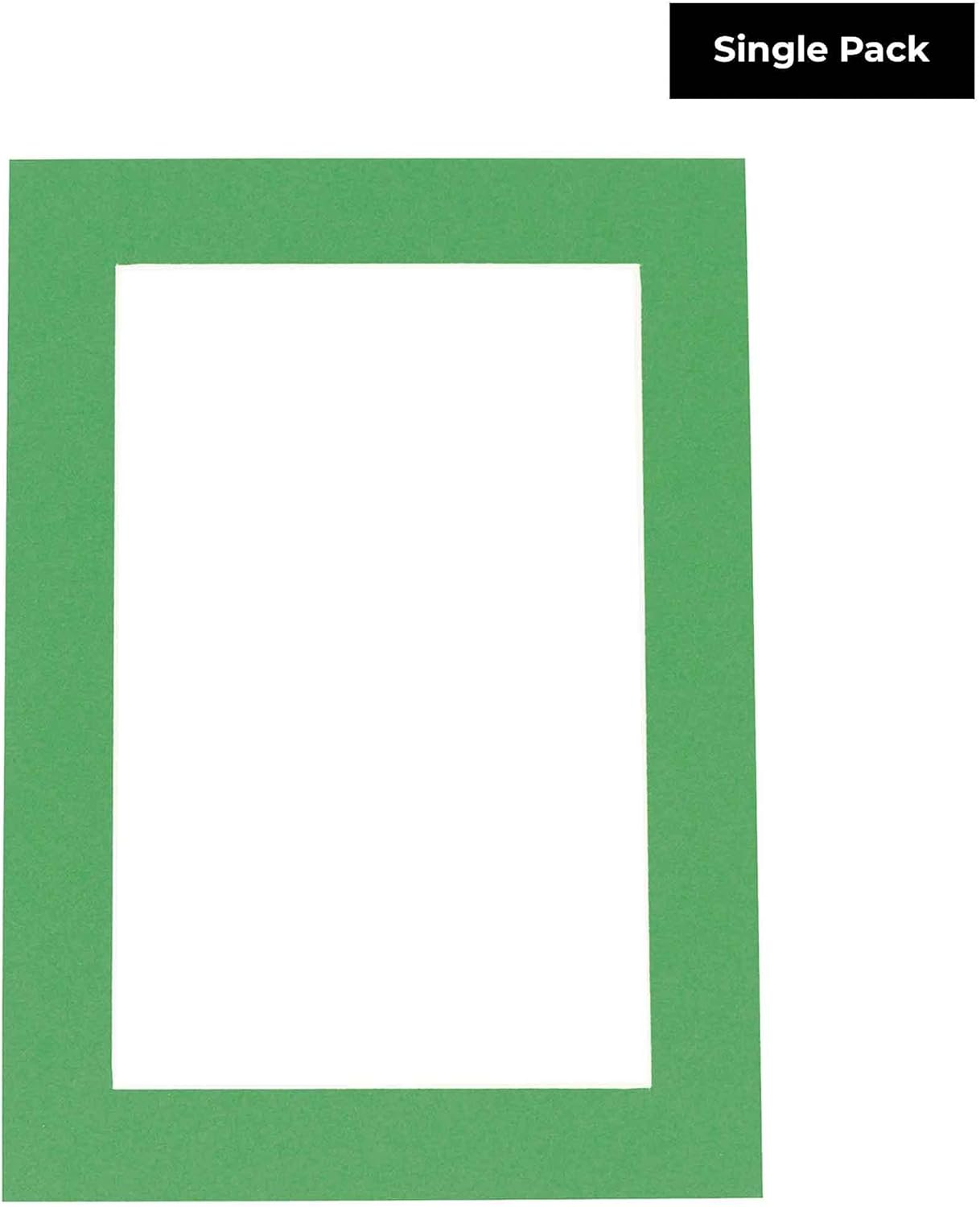 6x8 Mat for 8x10 Frame - Precut Mat Board Acid-Free Show Kit with Backing Board, and Clear Bags Bright Green 6x8 Photo Matte Made to Fit a 8x10 Picture Frame Matboard for Framing, Pack of 1 Mat