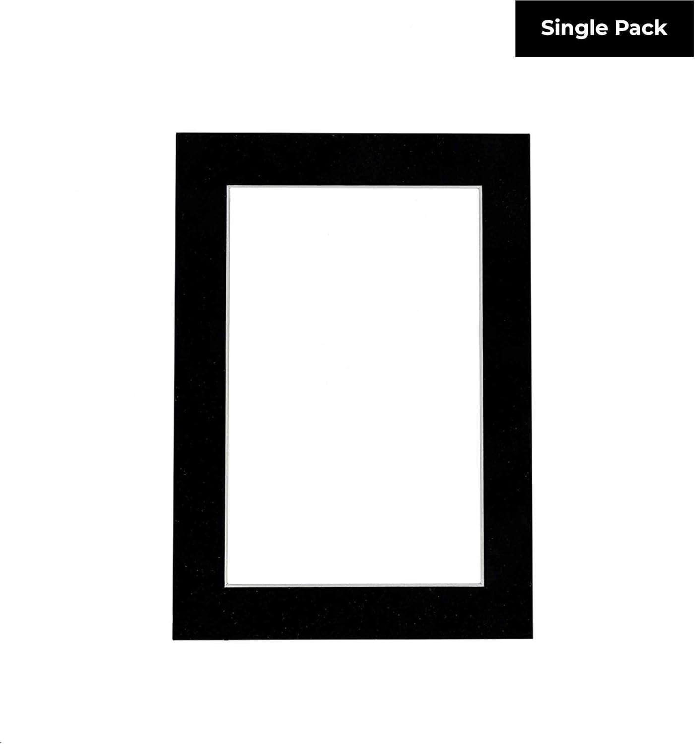 8x10 Mat Bevel Cut for 5x8 Photos - Acid Free Black Suede Precut Matboard - For Pictures, Photos, Framing - 4-ply Thickness