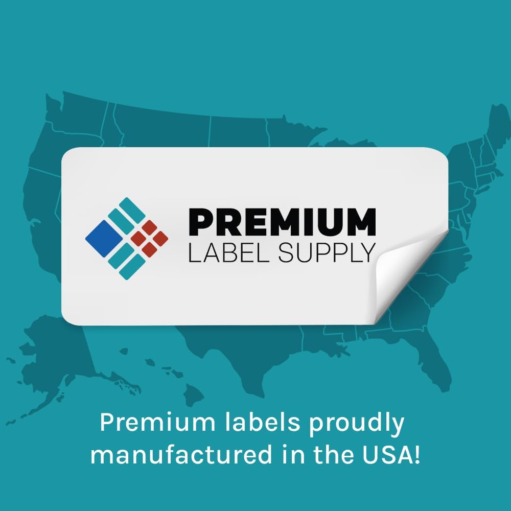 Premium Label Supply Waterproof Matte White Sticker Labels – 4" x 3.33" – Laser Printers Only – (6 per Sheet), 100 Sheets - 600 Total Adhesive Labels