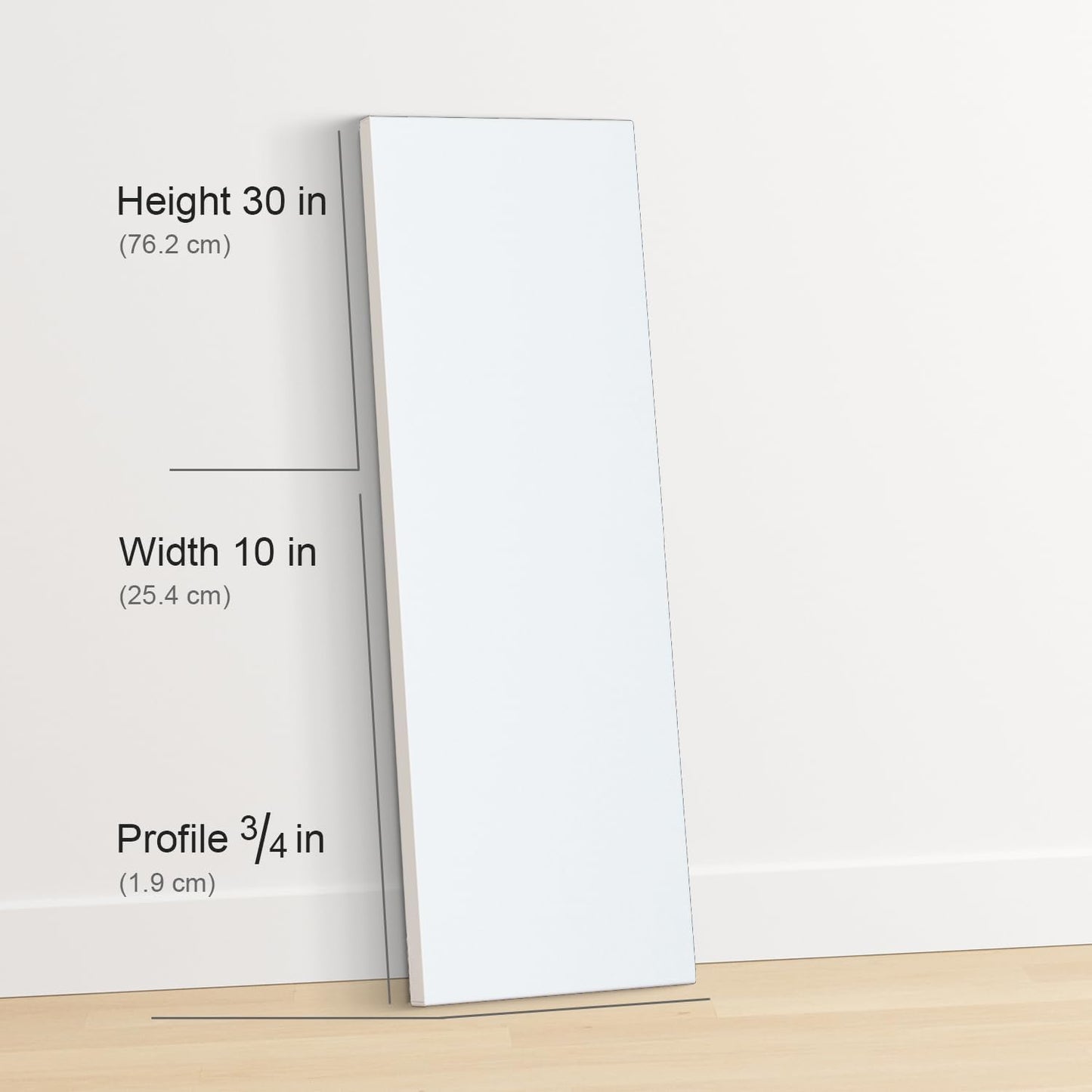PHOENIX 10x30 Inch 3 Pack Artist Canvas - Large Skinny Stretched Canvases for Painting - 3/4 Inch Profile, 100% Cotton 11 Oz. Gesso Primed White Blank Professional Canvas Oil & Acrylic Paints